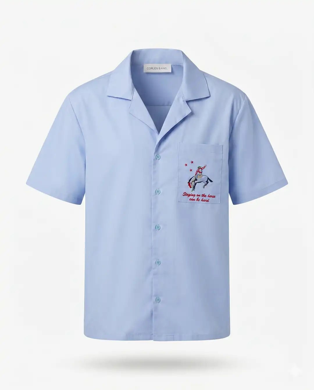 Camp Collar Shirt - Light Blue - CORLIÉN & KAEL