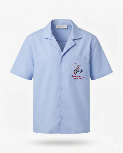 Camp Collar Shirt - Light Blue - CORLIÉN & KAEL