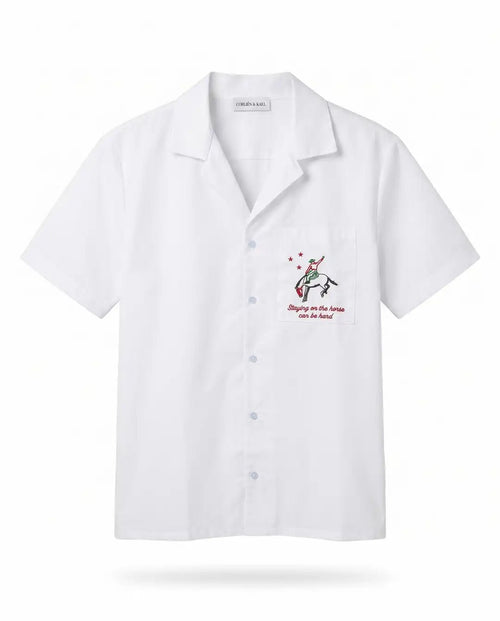 Camp Collar Shirt - White - CORLIÉN & KAEL