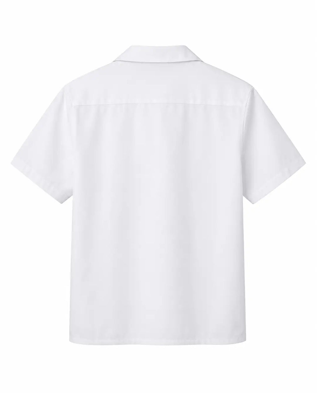 Camp Collar Shirt White detail — CORLIÉN & KAEL