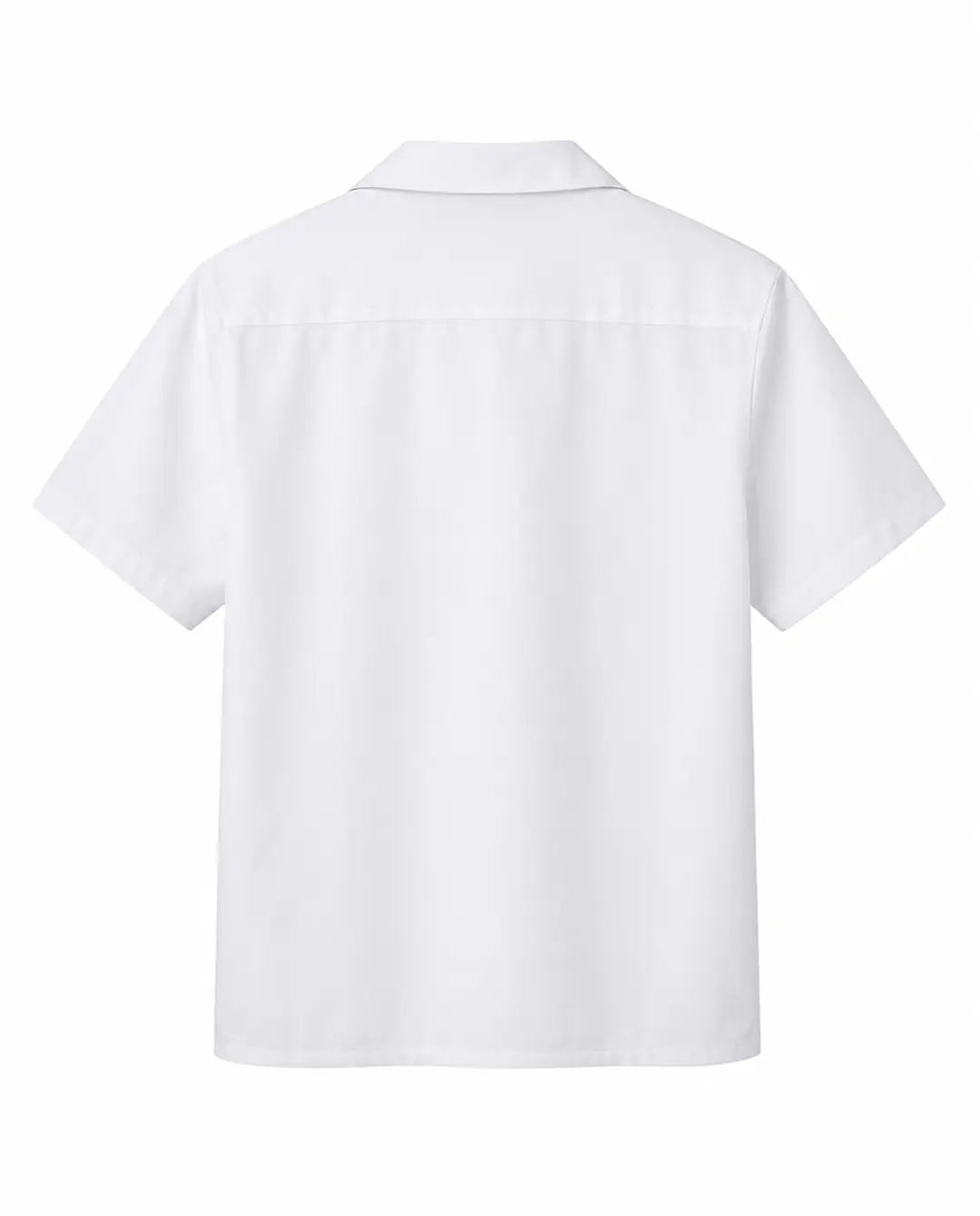 Camp Collar Shirt White detail — CORLIÉN & KAEL