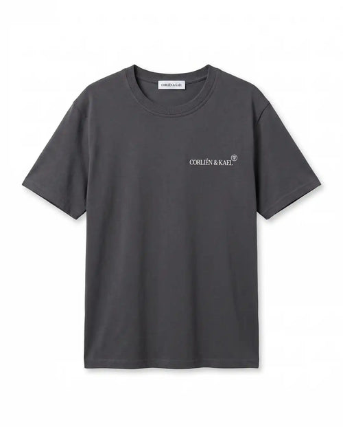 Essential Logo Tee Heather Grey — CORLIÉN & KAEL