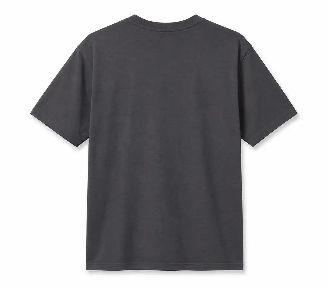 Essential Logo Tee Heather Grey detail — CORLIÉN & KAEL