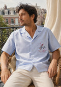 Camp Collar Shirt Light Blue front — CORLIÉN & KAEL