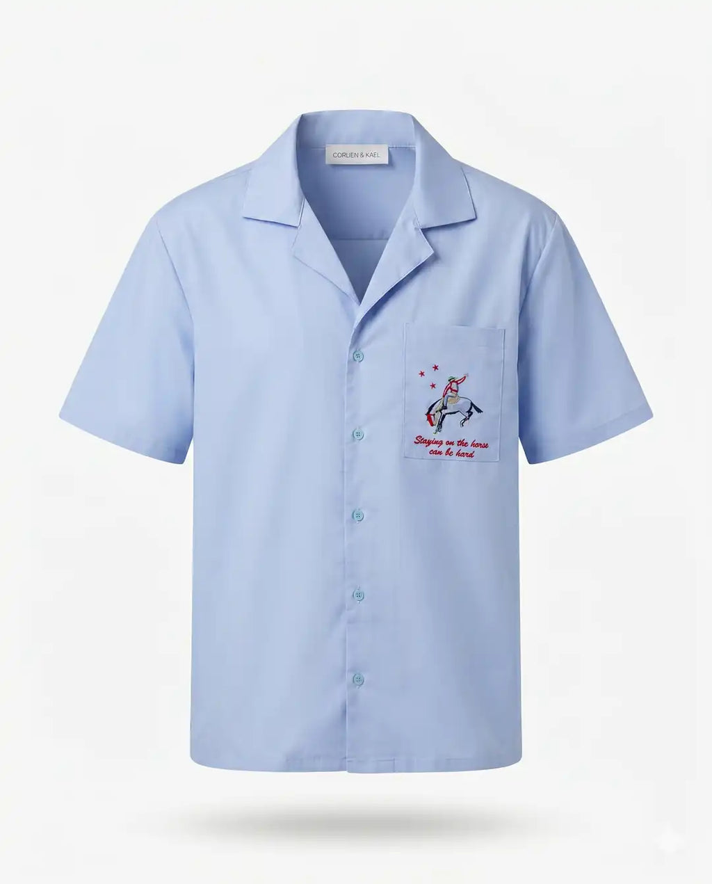 Camp Collar Shirt Light Blue — CORLIÉN & KAEL