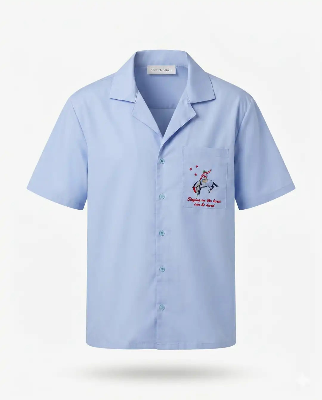 Camp Collar Shirt - Light Blue