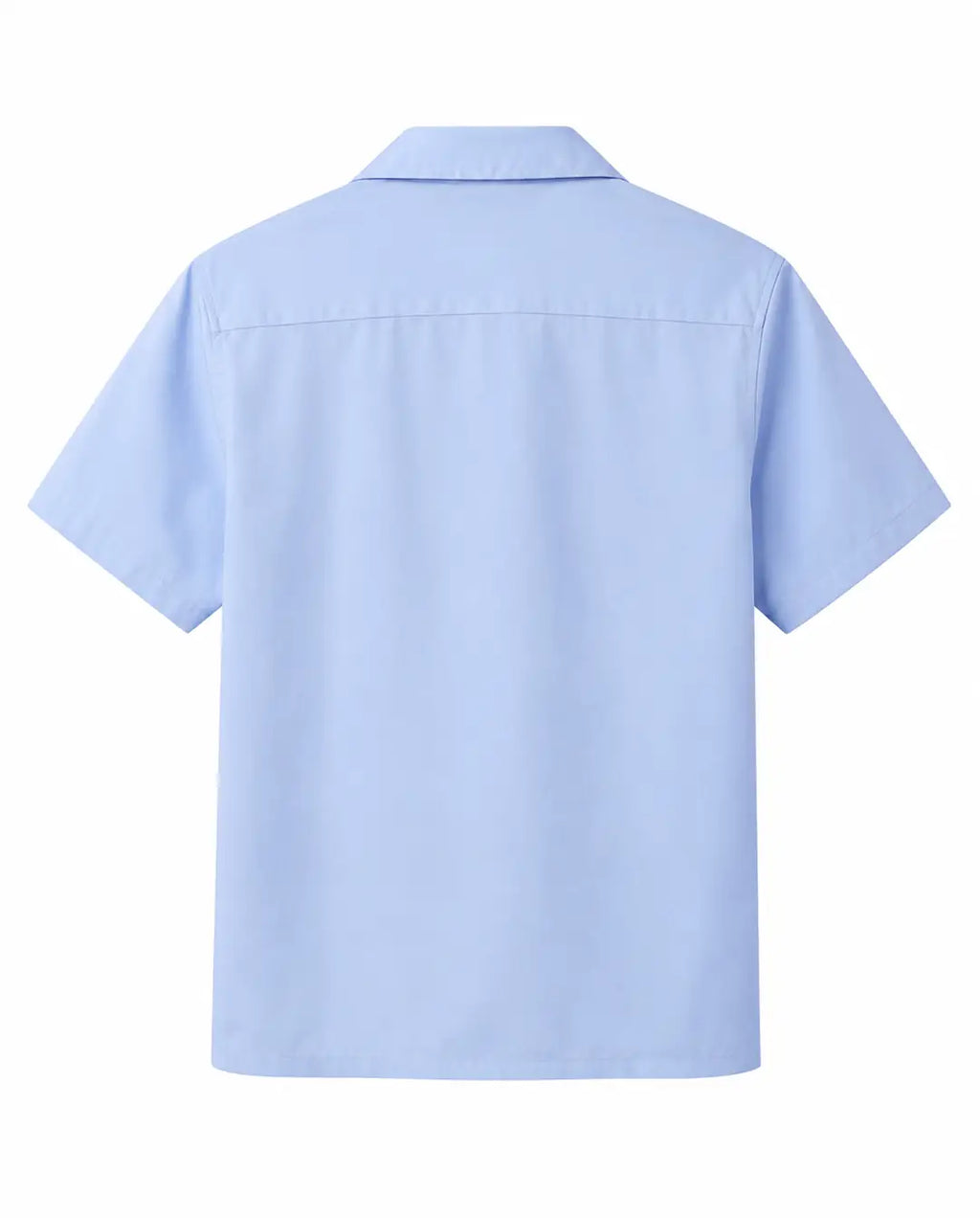 Camp Collar Shirt Light Blue detail — CORLIÉN & KAEL