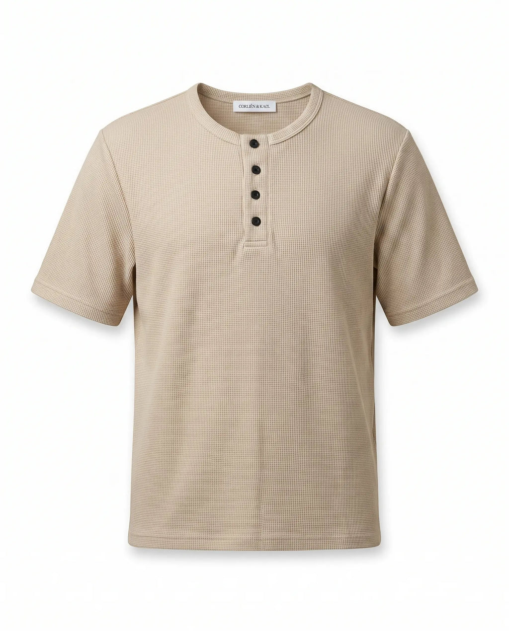 Waffle Henley - Sand