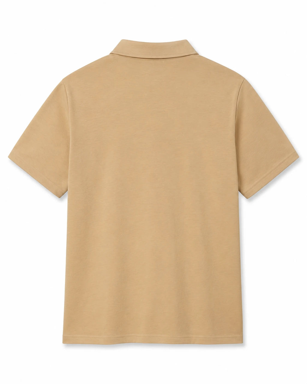 Zip Polo Shirt - Beige