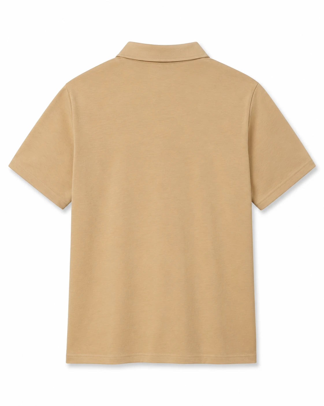 Zip Polo Shirt - Beige