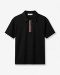 Zip Polo Shirt - Black
