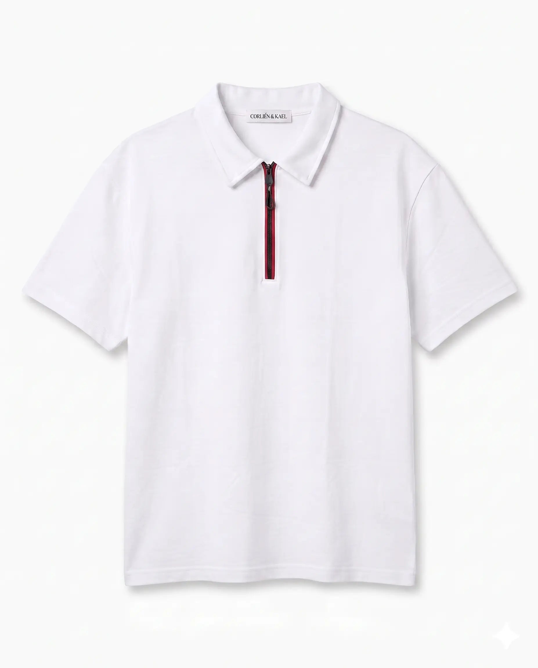 Zip Polo Shirt - White