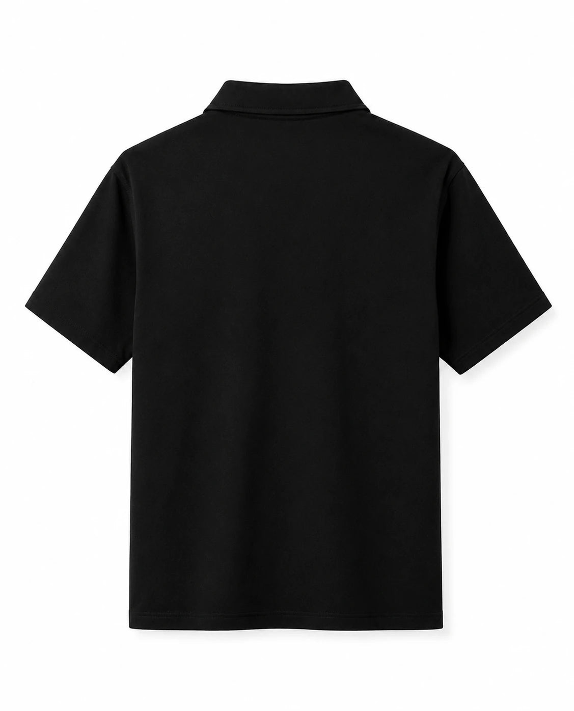 Zip Polo Shirt - Black