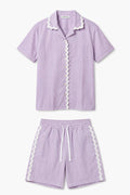 Striped Poplin Set - Lilac