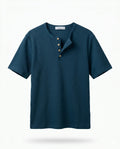 Waffle Henley - Petrol