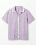 Striped Poplin Shirt - Lilac - CORLIÉN & KAEL