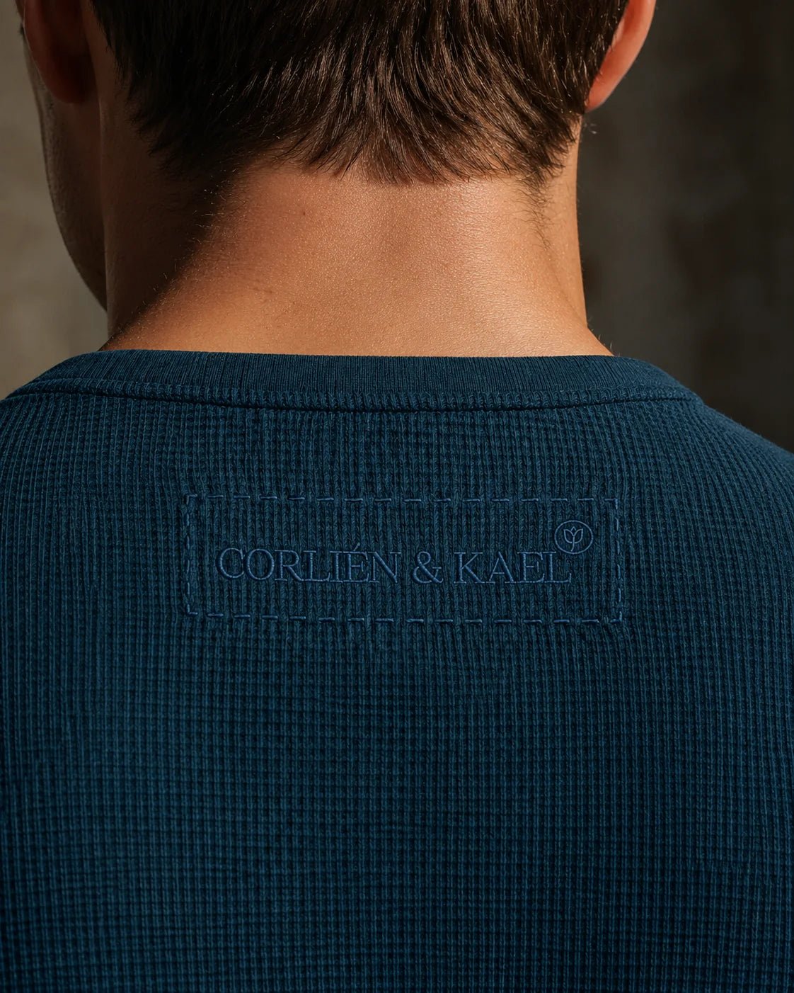 Waffle Henley - Petrol - CORLIÉN & KAEL