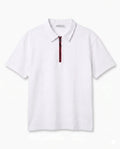 Zip Polo Shirt - White - CORLIÉN & KAEL